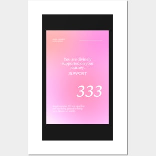 Angel Number 333 Pink Aura Posters and Art